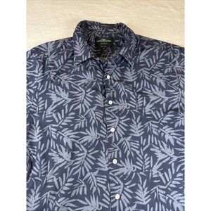 Rodd & Gunn Sports Fit  M Blue Floral Print Short Sleeve Button Up  Hawaiian